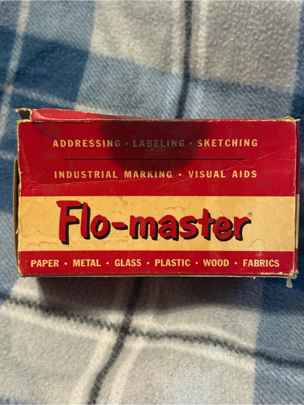 Red Industrial Marking Ink - Vintage Packaging